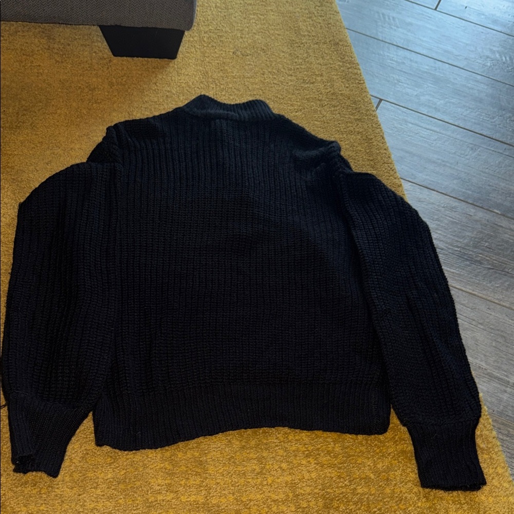 Almost Famous Women's Black Half-Zip Sweater - Picture 3 of 3